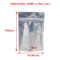 Wholesale 10000pcs Stand-Up Zip Lock Pouches 100 mm x 150 mm + 30 mm  with Transparent Window | Bulk Packaging Solutions