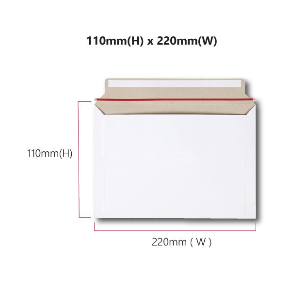 Wholesale 5000pcs DL Size 300gsm Hard Envelopes 110 x 220 mm - Bulk Tough Bag Replacements