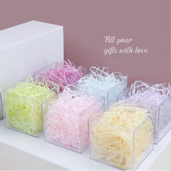 20g of Light Green Shredded Color Soft Tissue Paper Hamper Craft Gift Candy Box Basket Filler - ozpack.au