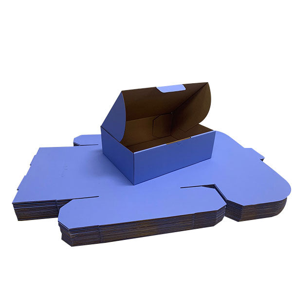 Blue Mailing Boxes 310 x 230 x 105mm Die Cut Shipping Packing Cardboard Boxes - ozpack.au