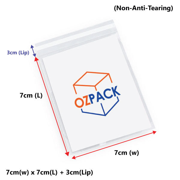 70 X 70mm Self Adhesive Sealing Clear OPP Cellophane Resealable Plastic Bags - ozpack.au