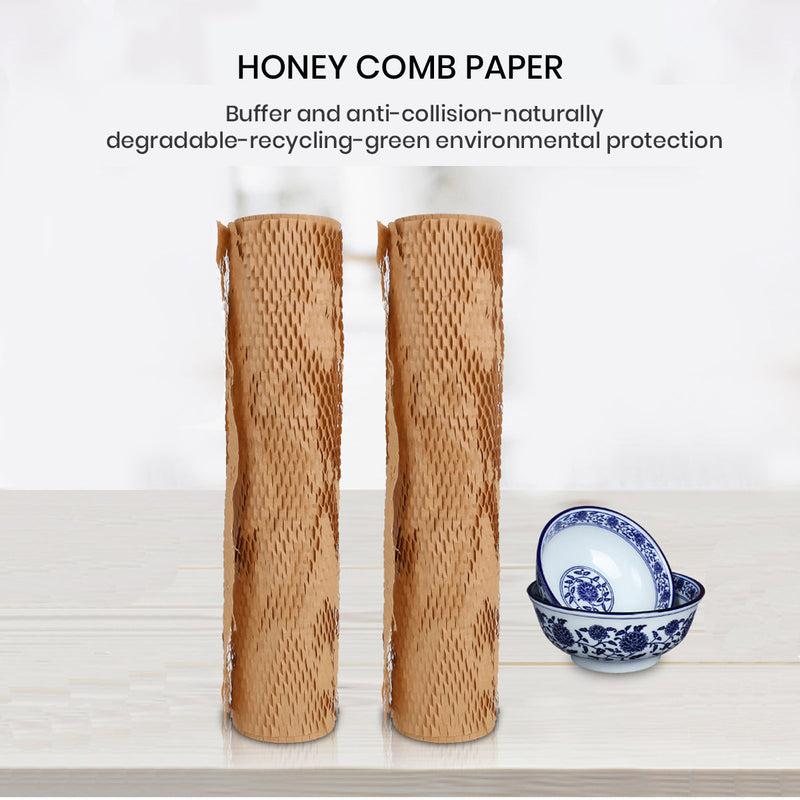 500mm*50m Honeycomb Wrap Brown Kraft Paper Roll Cushion Eco Friendly Protective Wrapping - ozpack.au
