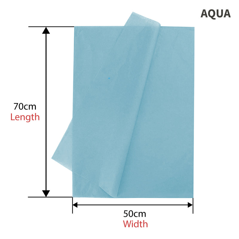 500pcs Aqua Gift Wrapping Tissue Packaging Paper 50cm x 70cm Recyclable Eco-Friendly - ozpack.au