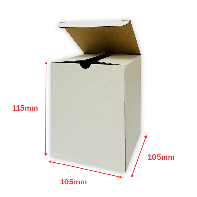 White Candle Mailing Box 105x105x115mm – Shipping & Packing Carton