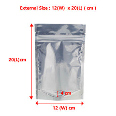 Wholesale 10000pcs Stand-Up Zip Lock Pouches 120 mm x 200 mm + 40 mm  with Transparent Window | Bulk Packaging Solutions