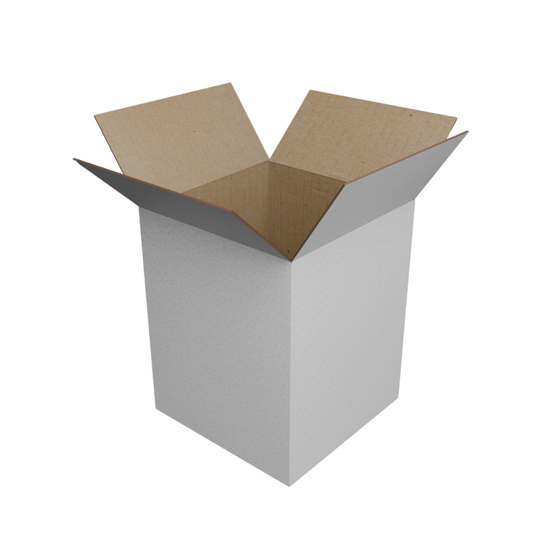 220x220x270mm White Mailing Box – Slotted Cardboard Shipping Carton