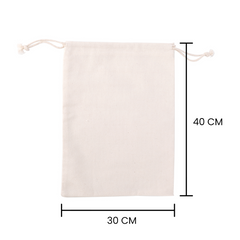 50pcs of 30cm x 40cm Calico Drawstring Canvas Storage Linen Bags