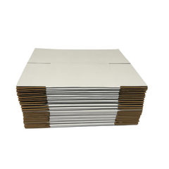 White Mailing Box – 140 x 135 x 175mm Slotted Cardboard Shipping Carton