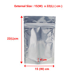 Wholesale 10000pcs Stand-Up Zip Lock Pouches 150 mm x 220 mm + 40 mm  with Transparent Window | Bulk Packaging Solutions