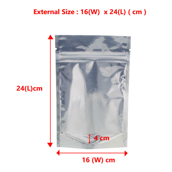 Lock Pouch Wholesale Stand-Up Zip Lock Pouches 160 mm x 240 mm + 40 mm | Bulk ...