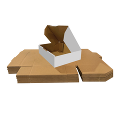 White Die-Cut 128 x 97 x 65mm Mailing, Shipping, and Packing Cardboard Box