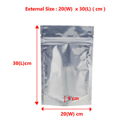 Wholesale 10000pcs Stand-Up Zip Lock Pouches 200 mm x 300 mm + 50 mm  with Transparent Window | Bulk Packaging Solutions