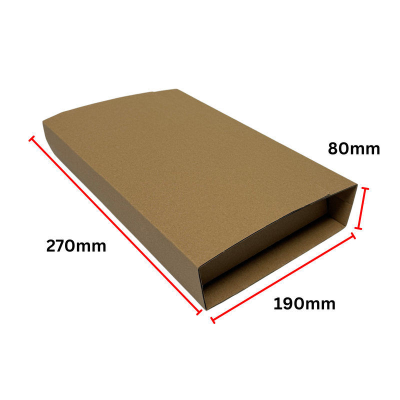 Wholesale 1000pcs Book Wrap Boxes 270x190x80mm – Adjustable Self-Seal Corrugated Mailers for Secure Shipping