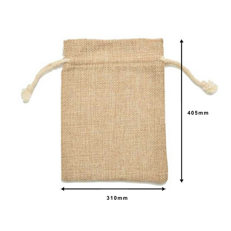 30pcs Rustic Brown 310x405mm Gunny Sacks – Heavy-Duty Burlap Bags with Drawstring for Storage & Gift Wrapping