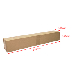 600 x 150 x 150mm Slotted Brown Shipping Cardboard Cartons/Mailing Boxes – Durable Packaging Solution