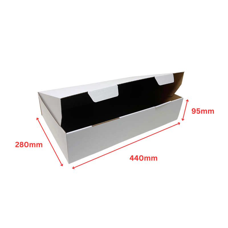 50pcs White Die-Cut Carton Box – 440×280×95mm Retail & Shipping Packaging
