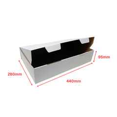 50pcs White Die-Cut Carton Box – 440×280×95mm Retail & Shipping Packaging