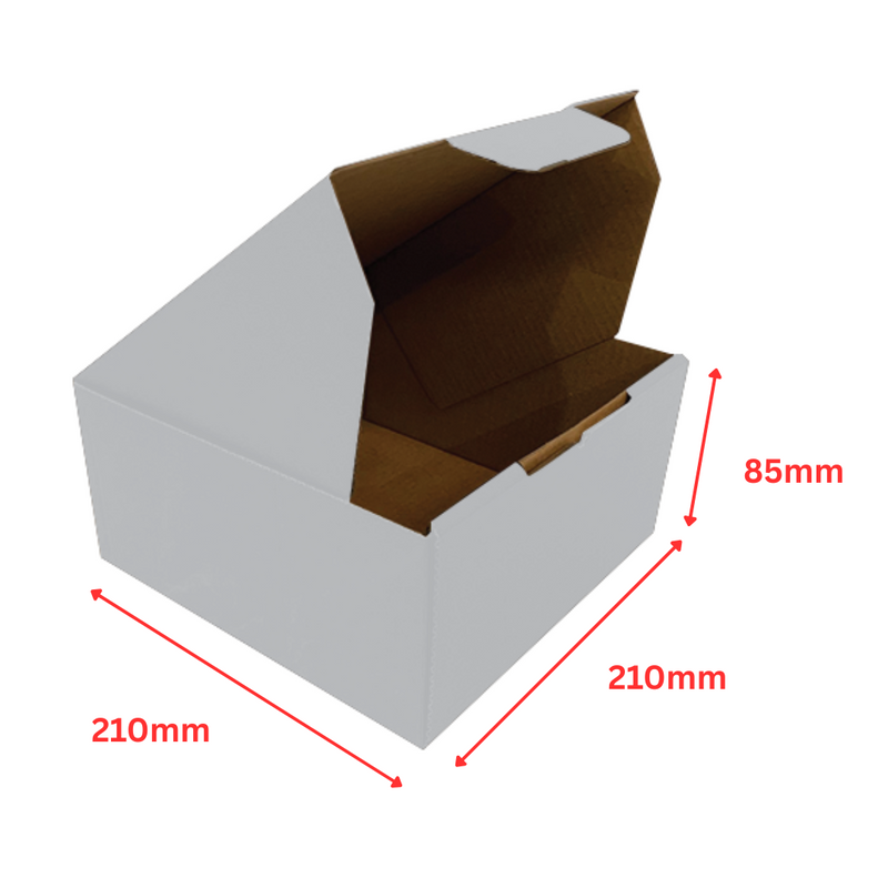 Die-Cut Mailing Box 210 x 210 x 85mm – Cardboard Shipping Carton