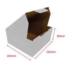 Die-Cut Mailing Box 210 x 210 x 85mm – Cardboard Shipping Carton