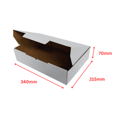 Die-Cut Mailing Box 340x215x70mm – Cardboard Shipping Carton
