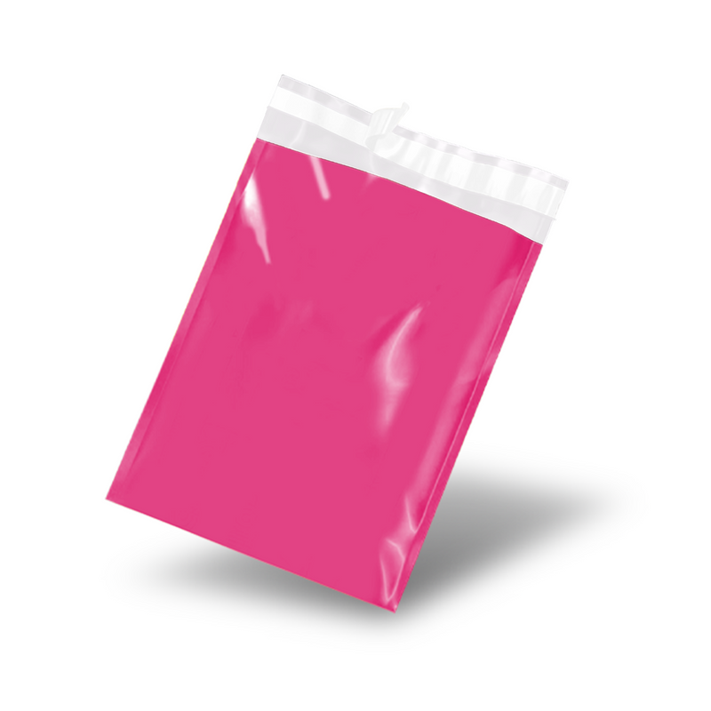 Pink Poly Mailer 255 x 330 + 40mm – Plastic Shipping Satchel with White Internal Lining