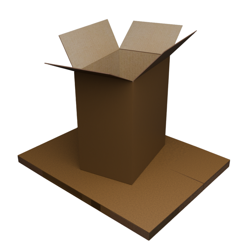 Brown Cardboard Box 275x185x330mm – Strong B-Flute for Packing & Shipping