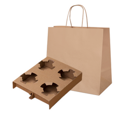 24x17x27cm 150GSM Recyclable Brown Craft Paper Gift Bag with Handle – Bulk Sale Super Value