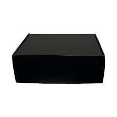 Premium-Quality Full Black Tuck Front Mailing Boxes 310 x 230 x 105mm | Die-Cut Shipping & Packing Cardboard Box