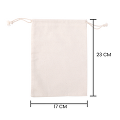 50pcs of 17cm x 23cm Calico Drawstring Canvas Storage Linen Bags