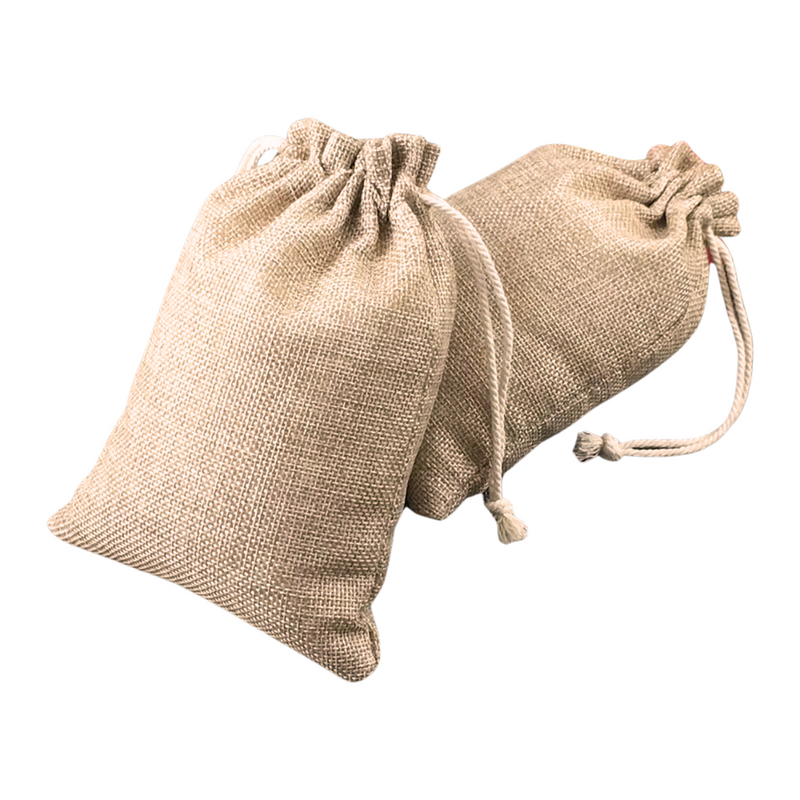 50pcs Rustic Brown 255x330mm Gunny Sacks – Heavy-Duty Burlap Bags with Drawstring for Storage & Gift Wrapping