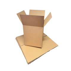 Brown Mailing Box – 140 x 135 x 180mm Slotted Cardboard Shipping Carton