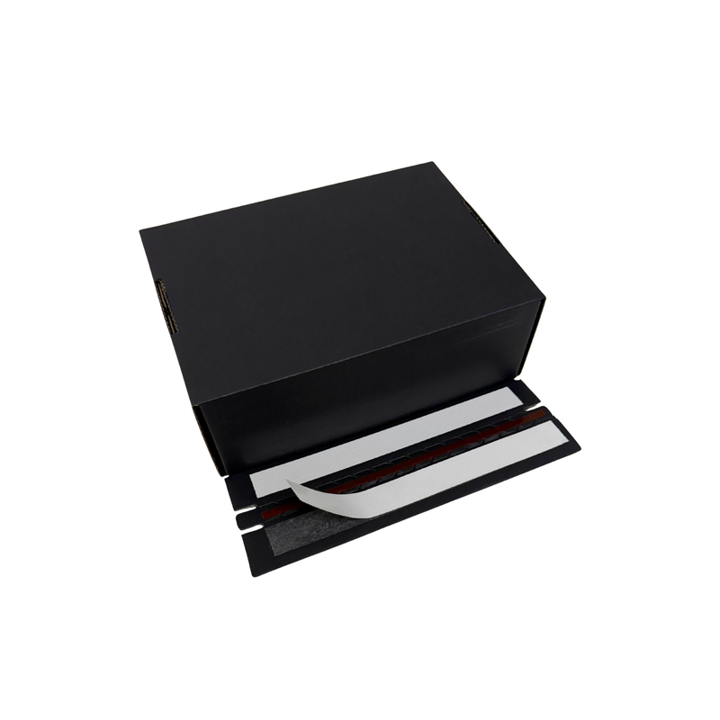 Full Black Self Sealing Tuck Front Box 220 × 160 × 77 mm – Shipping & Gift Packaging