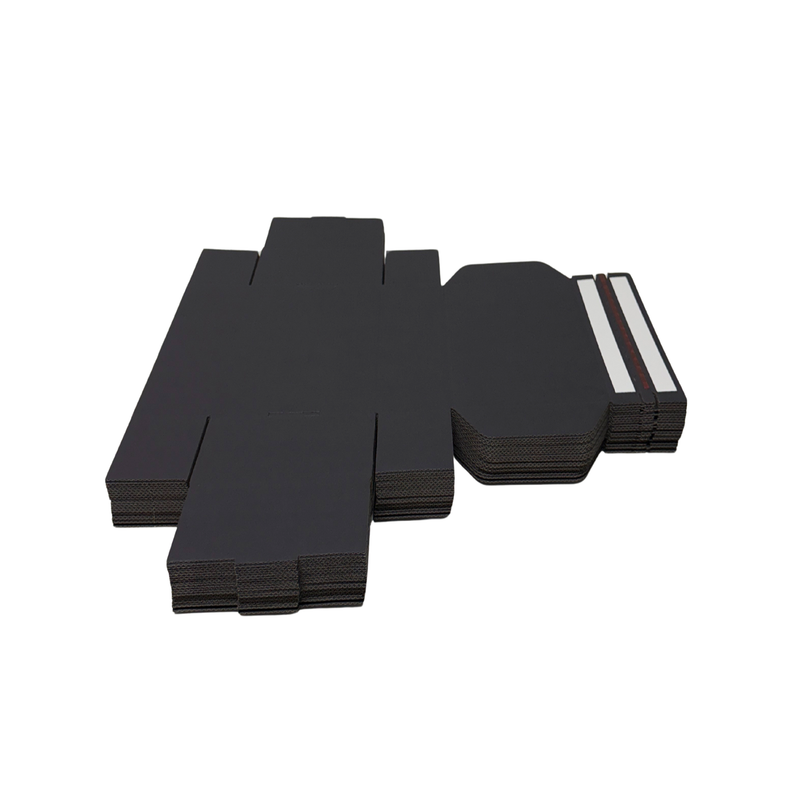 Full Black Self Sealing Tuck Front Box 174 × 128 × 53 mm – Shipping & Gift Packaging