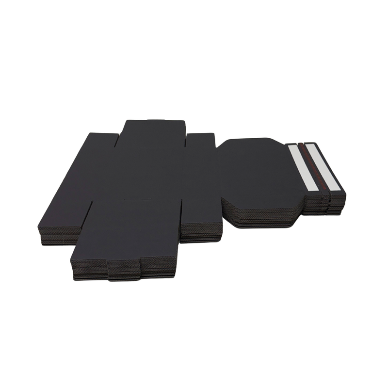 Full Black Self Sealing Tuck Front Box 220 × 160 × 77 mm – Shipping & Gift Packaging