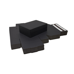 Full Black Self Sealing Tuck Front Box 220 × 160 × 77 mm – Shipping & Gift Packaging