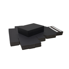 Full Black Self Sealing Tuck Front Box 174 × 128 × 53 mm – Shipping & Gift Packaging