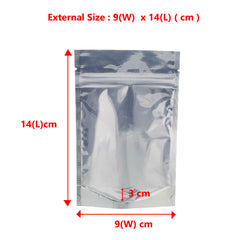 Wholesale 10000pcs Stand-Up Zip Lock Pouches 90 mm x 140 mm + 30 mm  with Transparent Window | Bulk Packaging Solutions