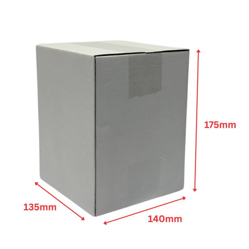 White Mailing Box – 140 x 135 x 175mm Slotted Cardboard Shipping Carton