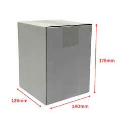 White Mailing Box – 140 x 135 x 175mm Slotted Cardboard Shipping Carton