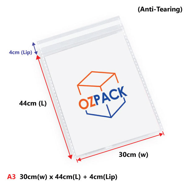 Wholesale 10000pcs OPP 300 X 440mm Cellophane Resealable Bags: Durable, Water-Resistant Packaging for Bulk Needs