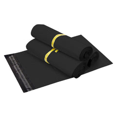 310 mm x 405 mm + 45 mm Black Poly Mailer Plastic Mailing Satchel Courier Shipping Bag - ozpack.au