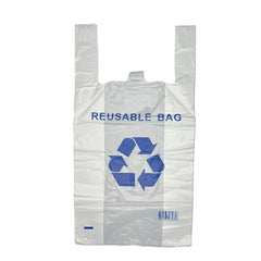 500 x 260 + 130mm Medium Reusable Eco-friendly recyclable Singlet Shopping carry bags