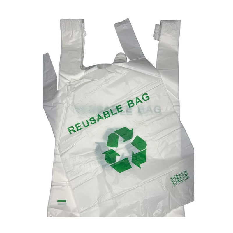550 x 330 + 170mm Large Reusable Eco-friendly recyclable Singlet Shopping carry bags