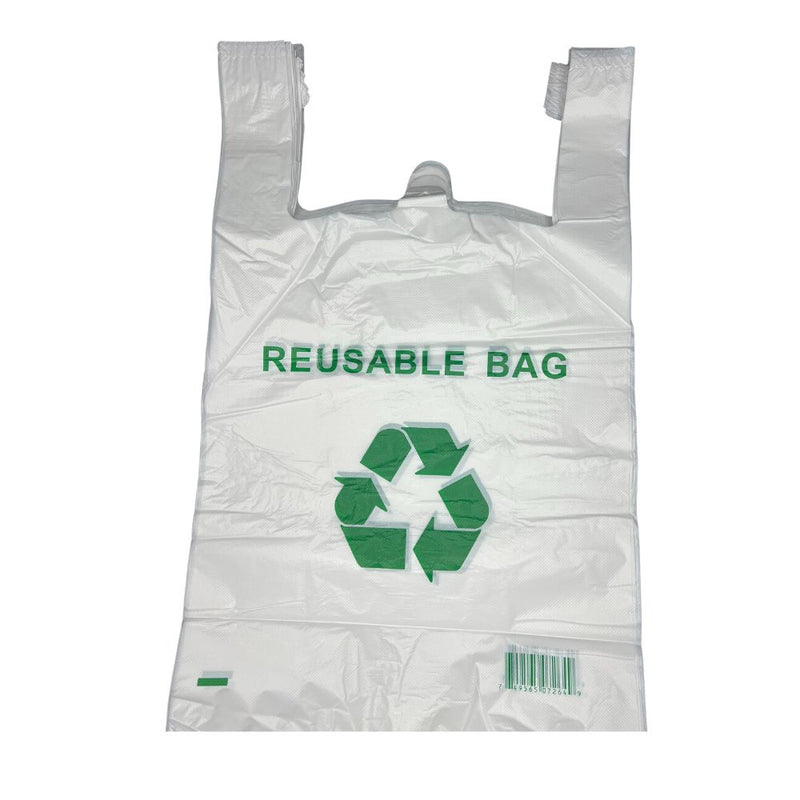 550 x 330 + 170mm Large Reusable Eco-friendly recyclable Singlet Shopping carry bags