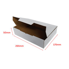 Die-Cut Mailing Boxes 265 x 175 x 50mm – Strong Cardboard for Packaging