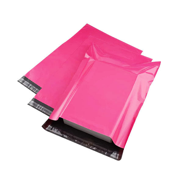 WholeSale 10000pcs Hot Pink 350 x 480+ 40mm Poly Mailer Envelopes - Ideal for E-commerce and Retail Shipping