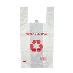 420 x 220 + 130mm Small Reusable Eco-friendly recyclable Singlet Shopping carry bags
