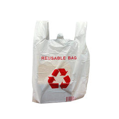 420 x 220 + 130mm Small Reusable Eco-friendly recyclable Singlet Shopping carry bags