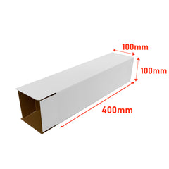 Mailing Box 100 x 100 x 400mm Tall Shipping Packing Carton Tube Boxes - ozpack.au