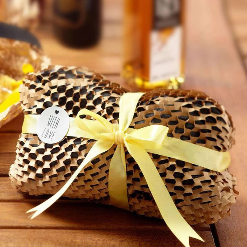 300mm*50m  Honeycomb Wrap Brown Kraft Paper Roll Cushion Eco Friendly Protective Wrapping - ozpack.au